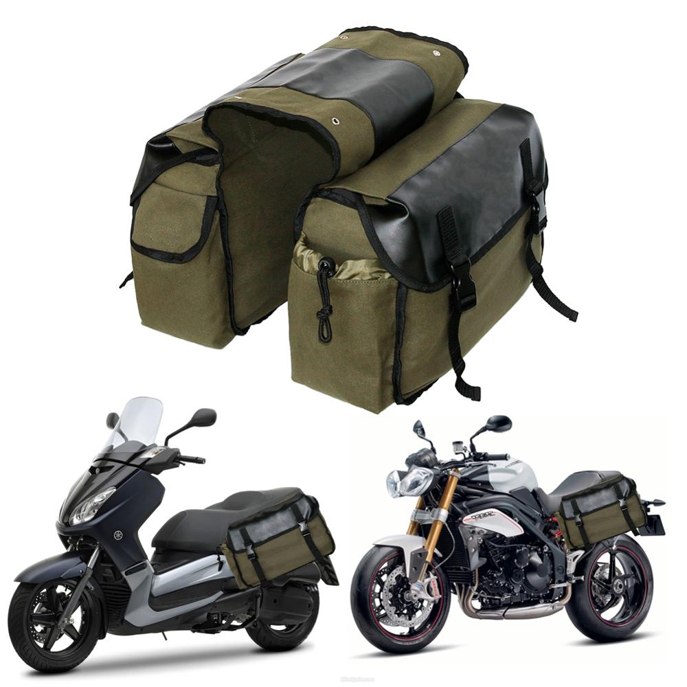 Upgrade Universele Motorbike Touring Zadeltas Motorfiets Canvas Fietstassen Doos Moto Side Links & Rechts Olie Tank Tool Pack