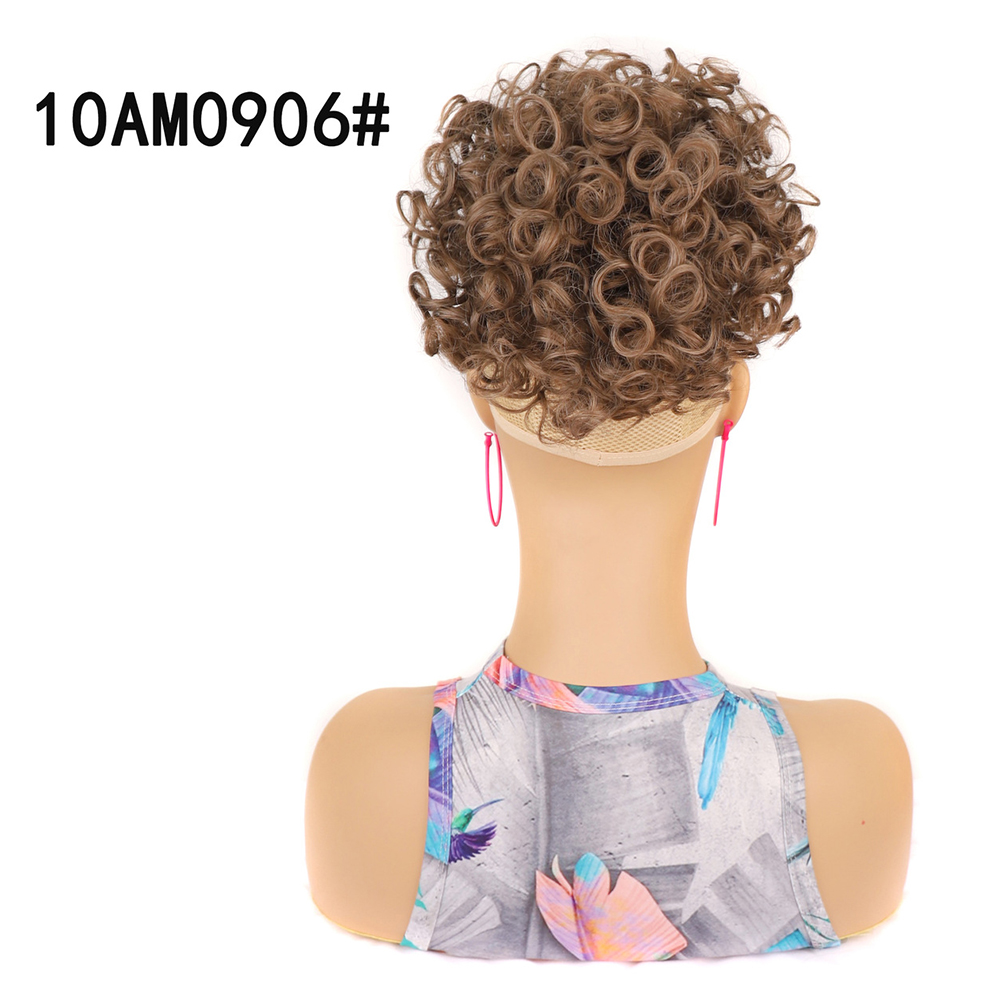 Chignon en désordre pour femmes, cordon élastique, vague lâche, grand Chignon bouclé, Extension queue de cheval bouffante synthétique: P1b / 613