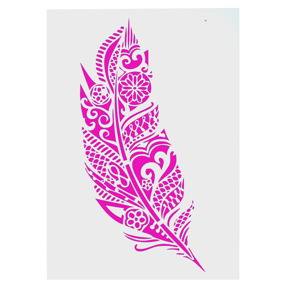 A4 A3 A2 Veer Mandala Stencil voor Muurschildering DIY Scrapbooking album Papieren Kaart Maken Craft Decoratieve Embossing Template