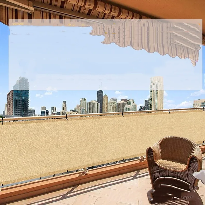 Anti-UV Sunshade Net Balcony Privacy Fence Netting Garden Succulent Plant Shade Net Shelter Screen Sunshade Swimming Pool Cover: 2*3M / Yellow