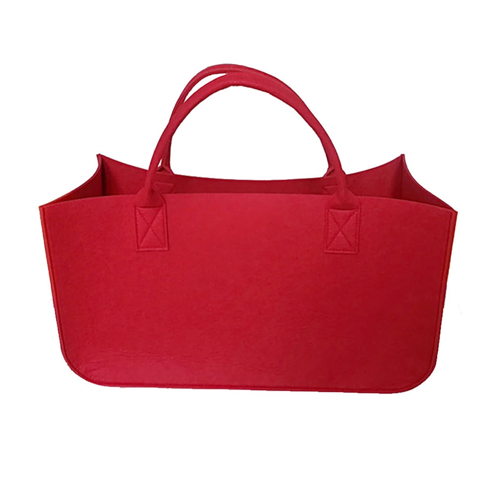 Organisateur sacs multifonctionnel transporteur rectangulaire Shopping grande capacité feutre panier de rangement avec poignée chambre sac à main