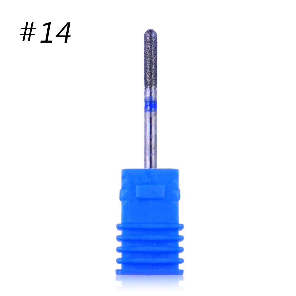 1pcs Diamond Electric Rotate Nail Drill Bits Rotary Milling Cutters Drill Machine Accessories Nail File Cuticle Cutter Tips: 14