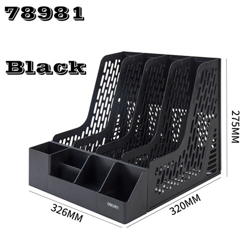 Delikatessen 78981 kunststoff Dokument Kasten mit stift Stand HÜFTEN datei korb datei tablett dokumente Verwaltung blau schwarz grau farben Optional: 78981-Schwarz