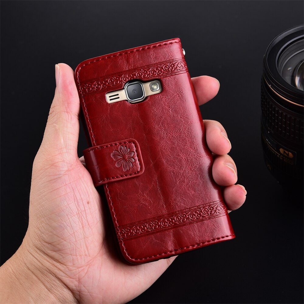 J1 J120 J120F SM-J120F Case Flip Portemonnee Lederen Case Voor Op Samsung Galaxy J1 J120 Back Cover J12016 J 120 Coque