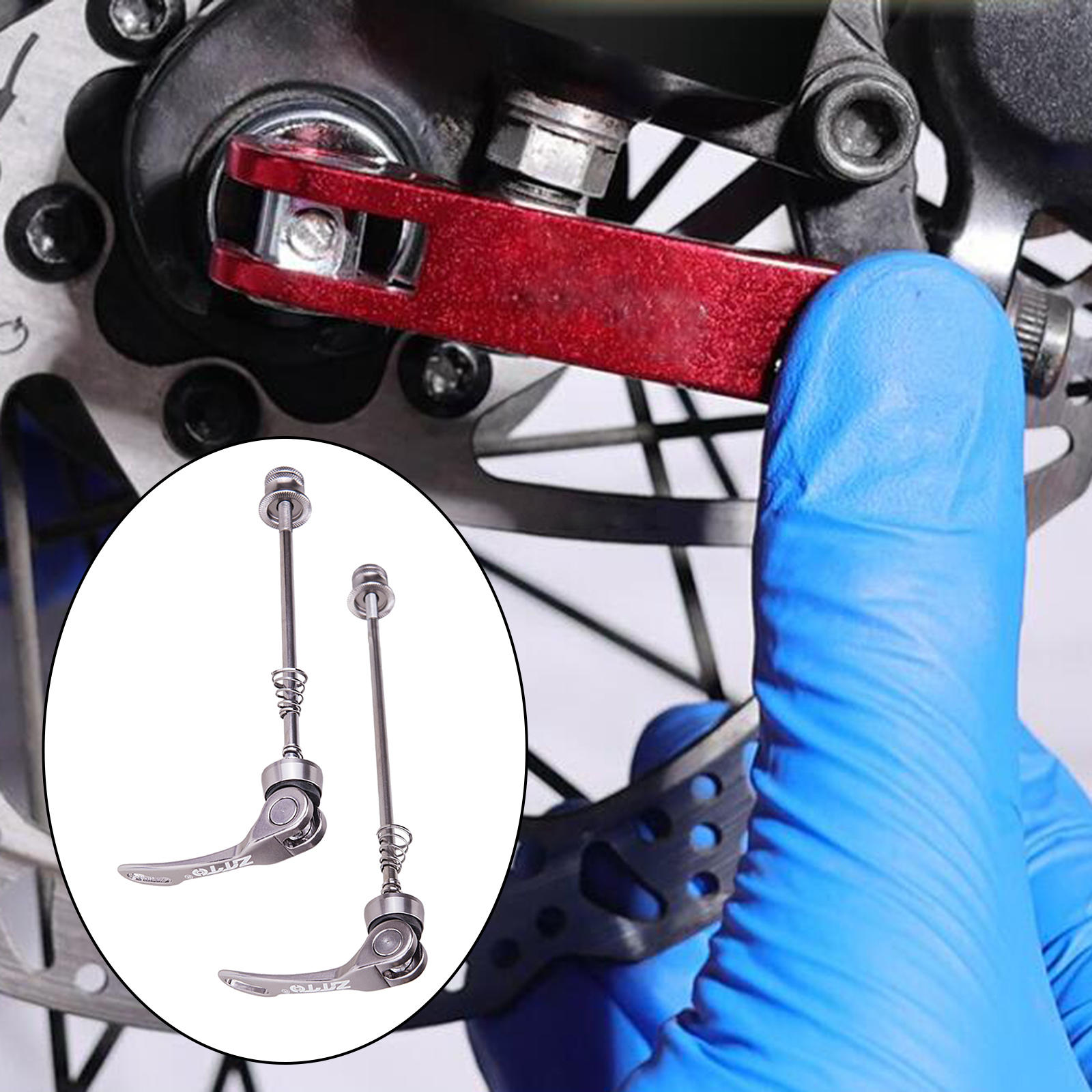 Bike Quick Release Skewer Front Rear 100mm 135mm QR Skewers Parts Black: Silver