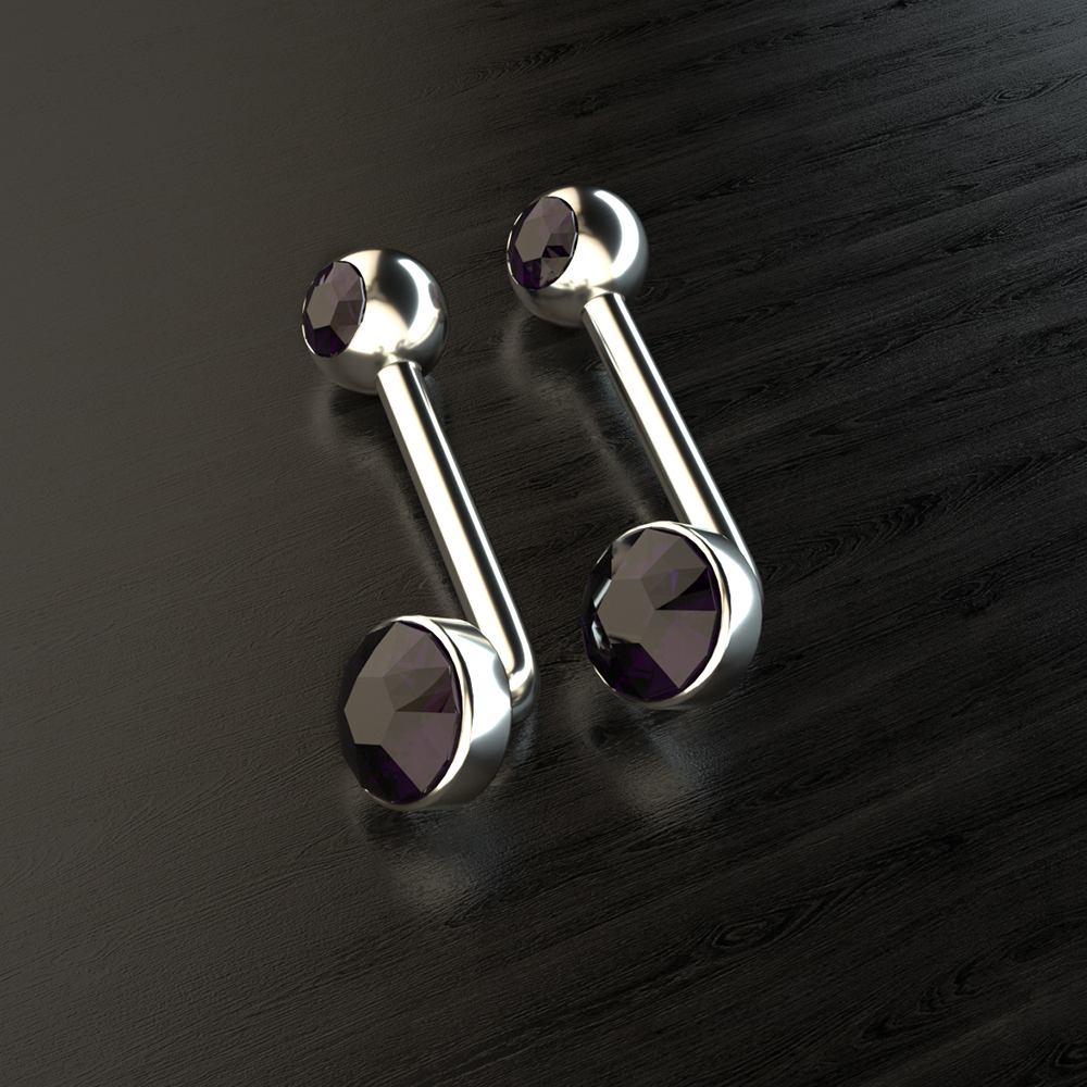 1PC Titanium Christina Vertical Hood Piercings Round Lip Belly Navel Rings Sexy Shinny Vagina Genital VCH Eyebrow Body Jewelry: Gold-color