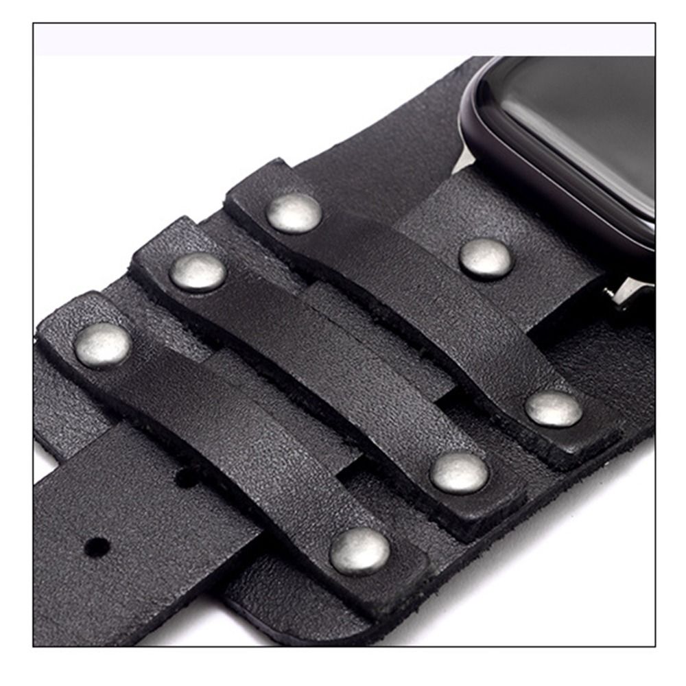 Punk Band Strap Leather Watch Strap Watch Band for Apple Watch Unisex
