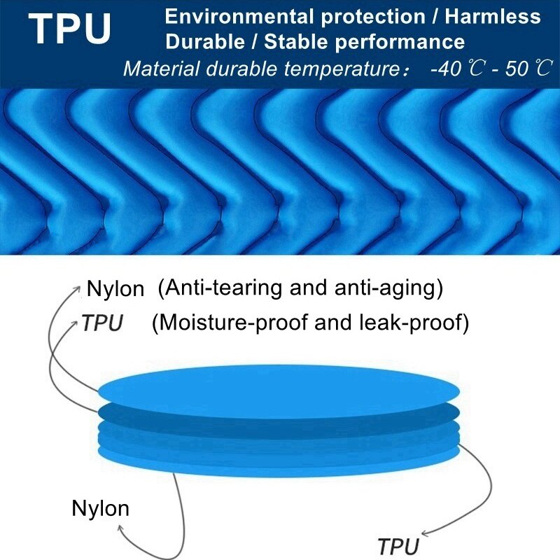 Colchão inflável ultraleve para acampamento, tapete de dormir para mochila caminhada tipo m ultra-compacto para uma pessoa