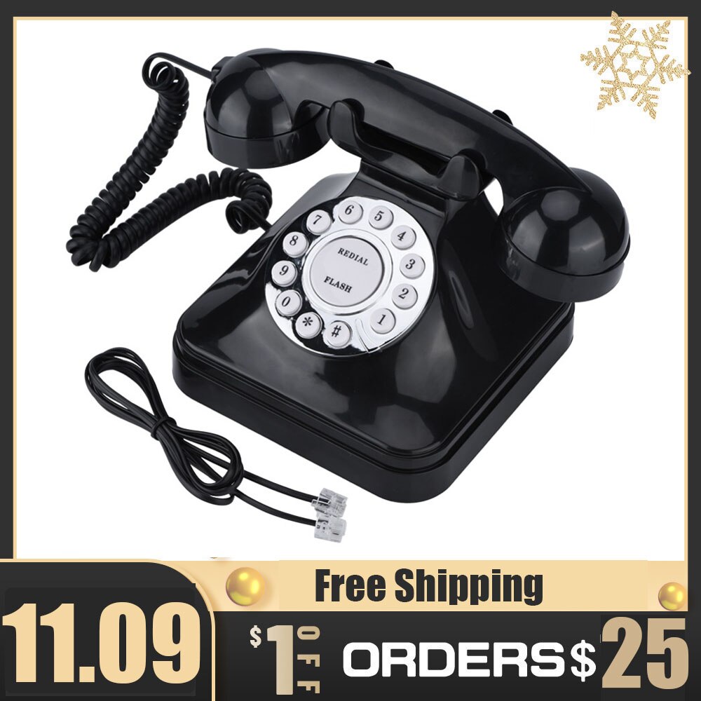WX-3011 Vintage Telefoon Zwarte Huistelefoon Retro Draad Vaste Telefoon Telefono Fijo Telefooncontactpersoon Fixo Vaste Telefoon