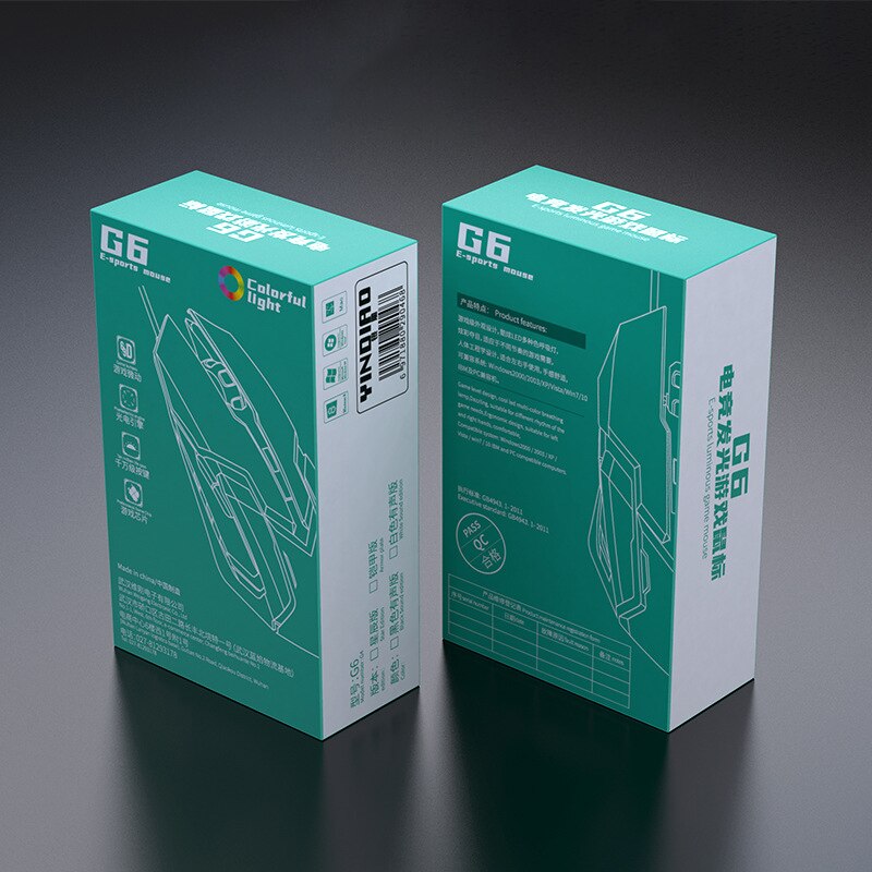 Wired Mouse Gaming Mouse With Mix Color LED Light 1200 DPI USB Wired Ergonomic Gaming Mice For PC / Laptop USB