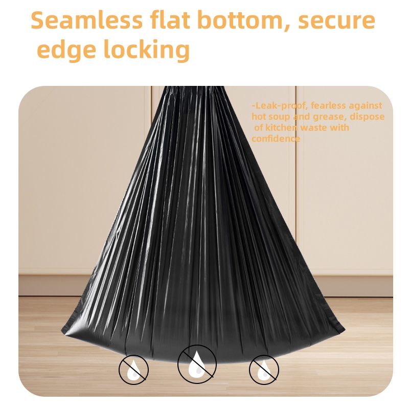 Czarny worek na śmieci Odporne na rozdarcia worki na śmieci chroniące prywatność 45x45cm 80/rolka Szczelne, duża pojemność robić kuchni w domu
