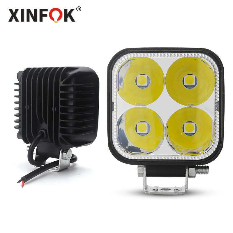 Lampada da lavoro per barra a LED per auto 4000LM Luce da lavoro fuoristrada 12V 24V Luce automatica fendinebbia fuoristrada 4x4 Faretto per trattore a LED per camion ATV 4 i