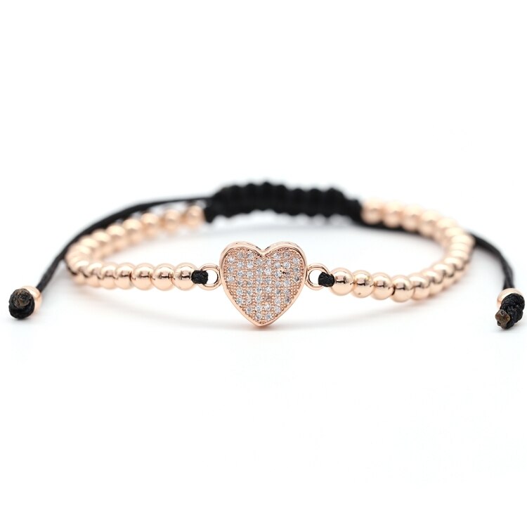 Trendy Heart Bracelet for Men Adjustable Braided Macrame Beaded Bracelet For Women Bracelet Jewelry: 3