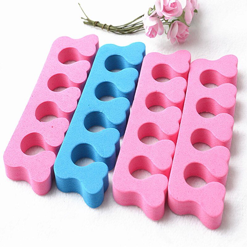 100 pcs Soft Plastic Finger Toe Separator Tool Nail Art Pedicure Manicure