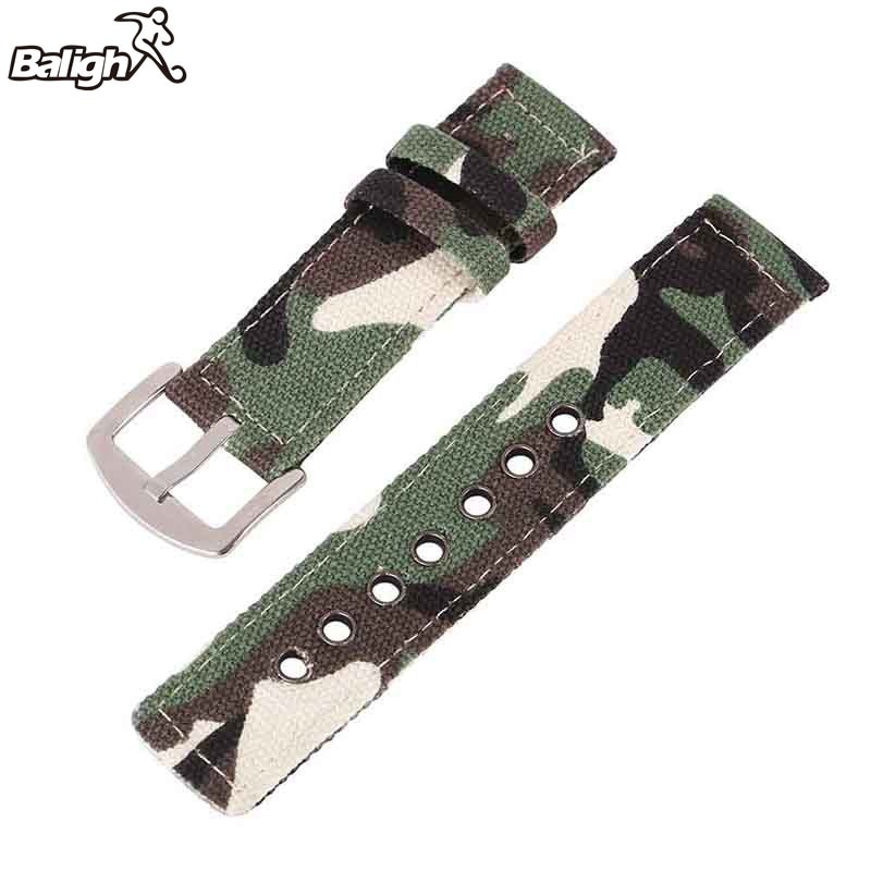 / 18mm 20mm 22mm 24mm Canvas Camouflage Watch Band Strap For Men Women Watches Belt Accessories Wrist Watch Bracelet