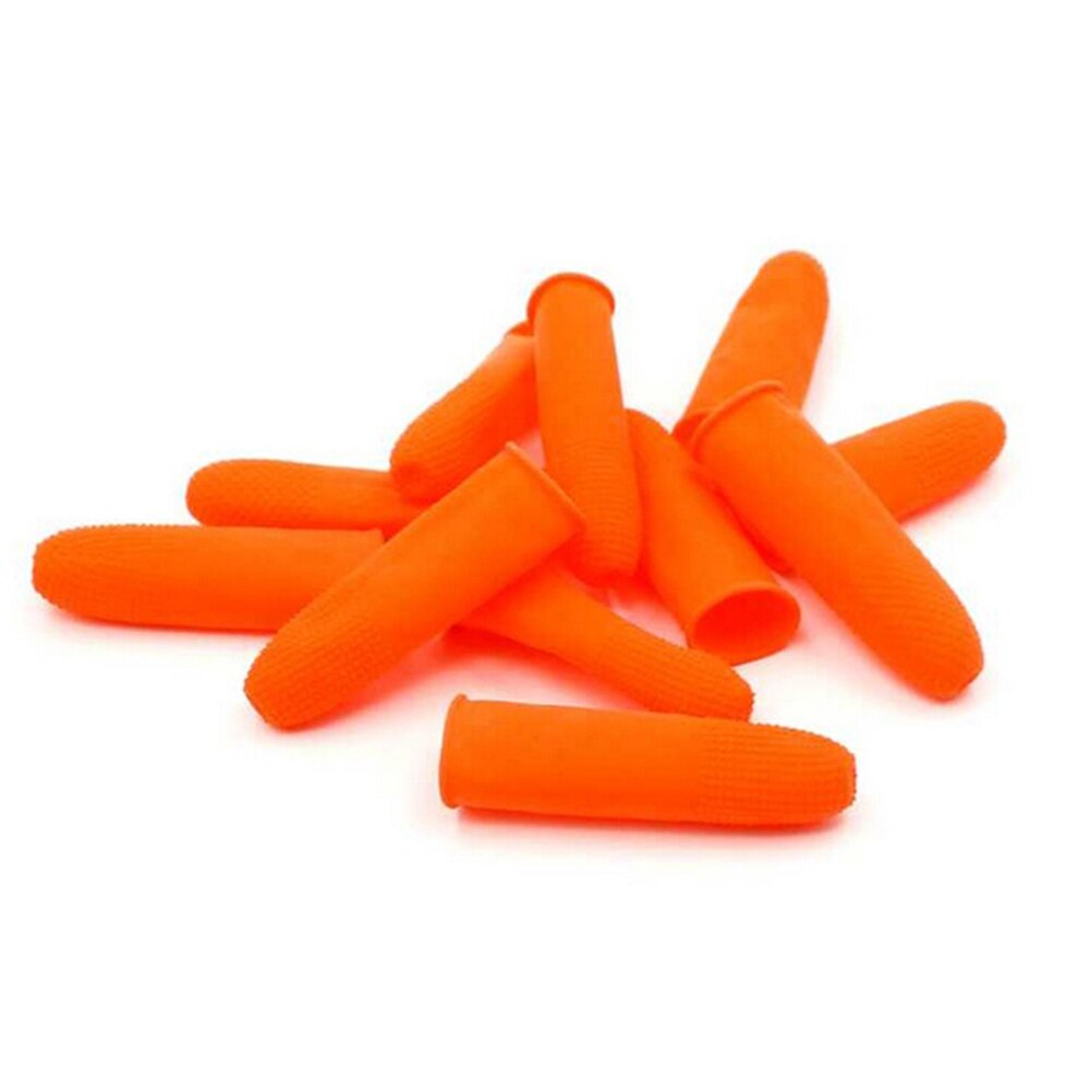 100 Pcs Disposable Nail Art Finger Cover Natural Rubber Non-slip Anti-static Latex Finger Cots Fingertips Protector Gloves