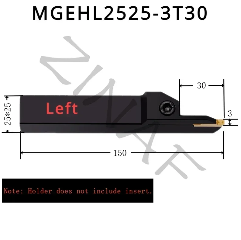 MGEHR MGEHR2020 MGEHL MGEHR2525 2T30 3T25 3T35 4T30 4T35 4T40 5T35 5T40 5T45 Verlängertes Nutmesser MGGN-Serie Einsatzdrehmaschine