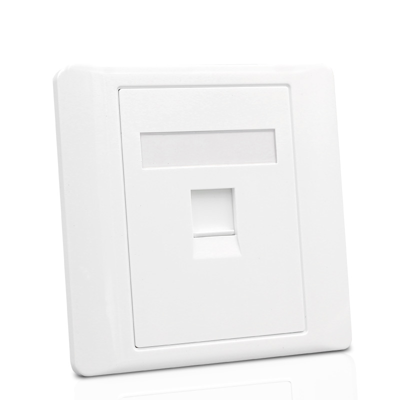 1 Port CAT7 RJ45 Wall Panel CAT.7 LAN Interface Socket Ethernet Faceplate Baseplate For 10G Network Plug: Beige