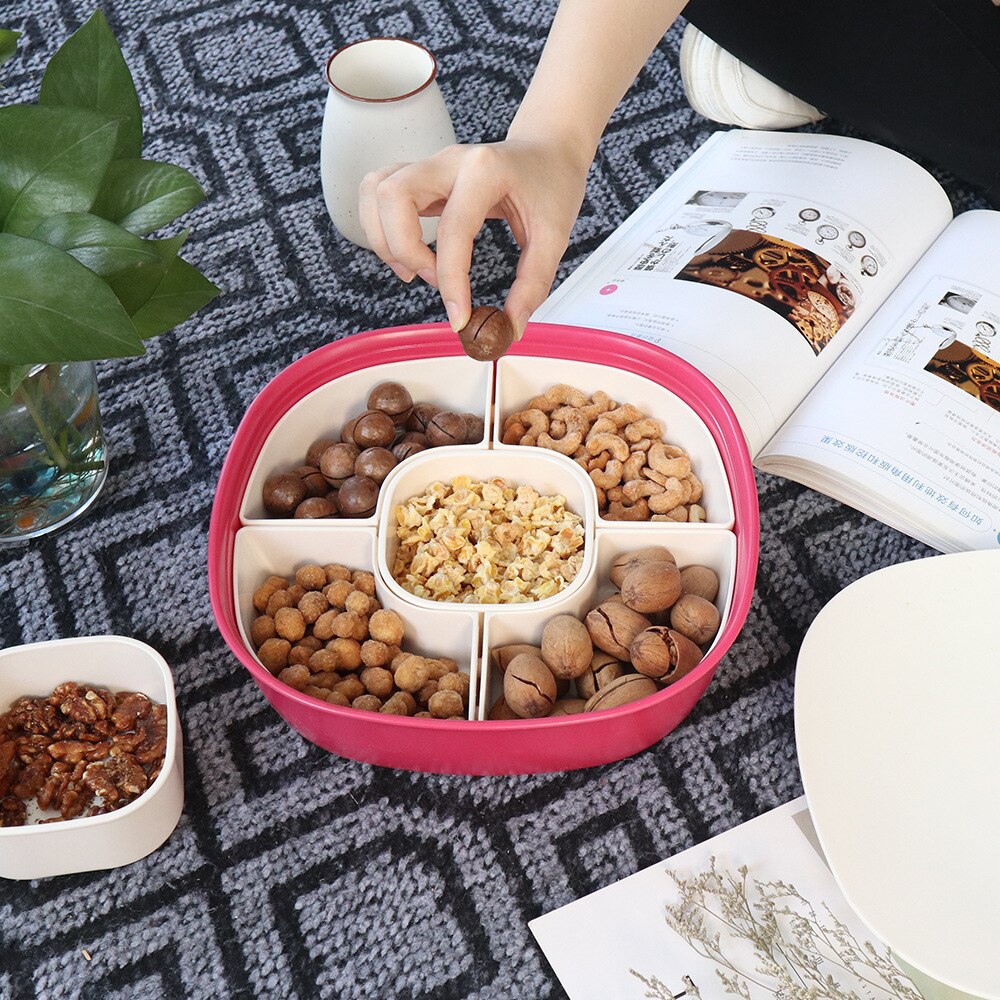Dried Fruit Candy Box Plastic Living Room Table Snack Plate Candy Dish Japanese Snack Foods Dish Household Products
