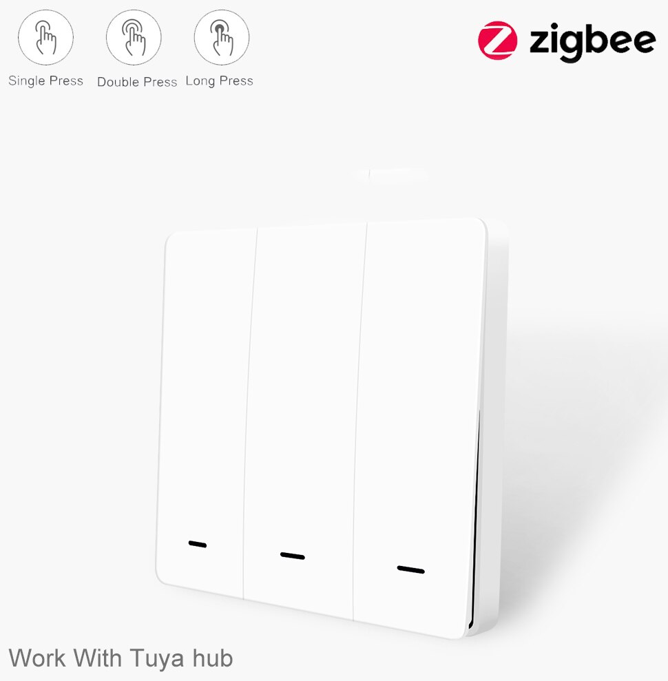 DIY Wireless Battery Switch ZigBee 3.0 Connection tuya Hub gateway for Smart life app Wireless Key Switch with tuya Zigbee hub