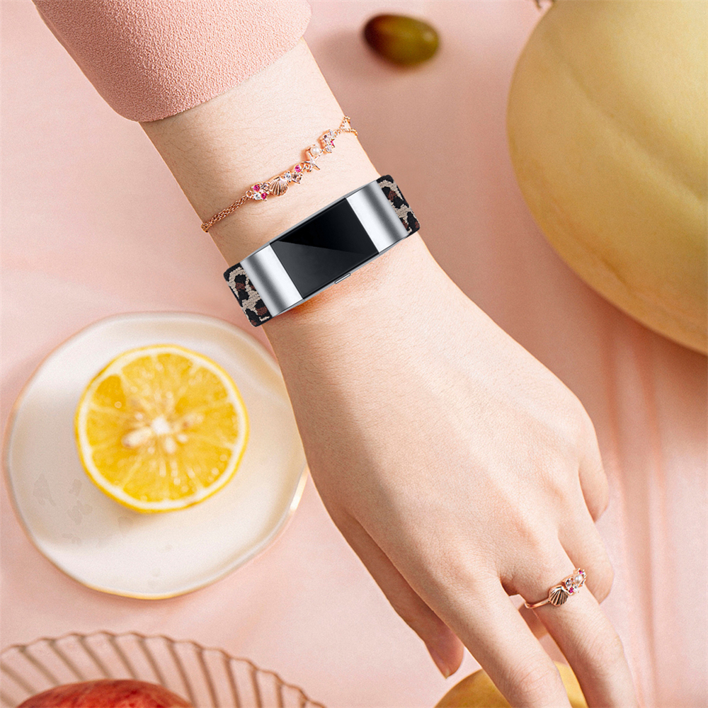 Weiches Nylonband für Fitbit Charge 2, Sport, gewebt, elastisch, dehnbar, Solo-Uhrenarmband, Schlaufe für Fitbit Charge 2 Ersatz