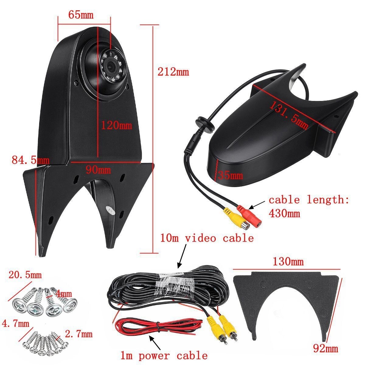 HD Auto Rear View Camera Car Wide View Angle Car Back Reverse Camera Fish Eyes Night Vision HD Parking Assistance Camera