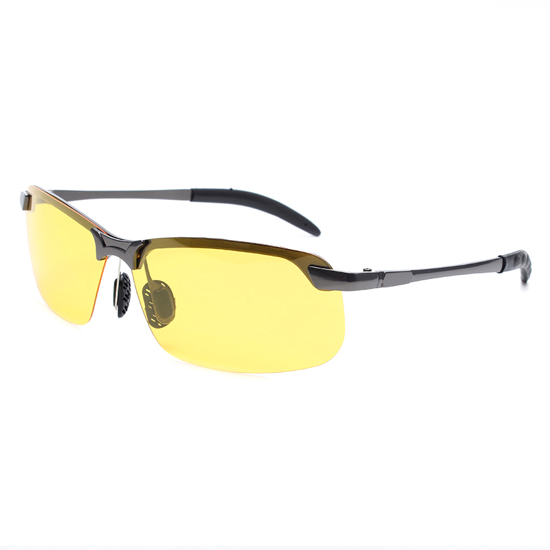 Photochromic Sunglasses Men/Women Polarized Driving Glasses Change Color Anti-Glare Day Night Vision Driving Fishing Sun Glasses: black / black