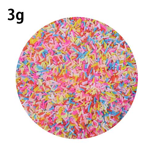 60ml Fruit Butter Fluffy Slime Supplies Toys Polymer Clay Additive Putty Soft Plasticine For Modelling Slime Charms Accessories: 3g Fake Sprinkles