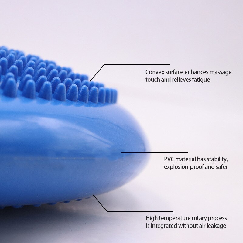 Inflatable Pvc Balance Cushion Balance Plate Thickened Explosion-proof Yoga Balance Ball Trainer 850g Yoga Massage Mat
