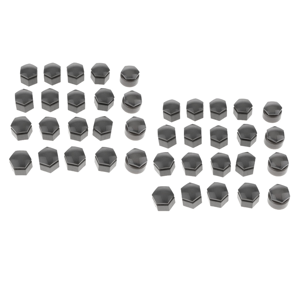 40 sarjaa 22mm pyörän mutterin suojukset korvakemutterin keskikansit navan ruuvisuoja harmaa