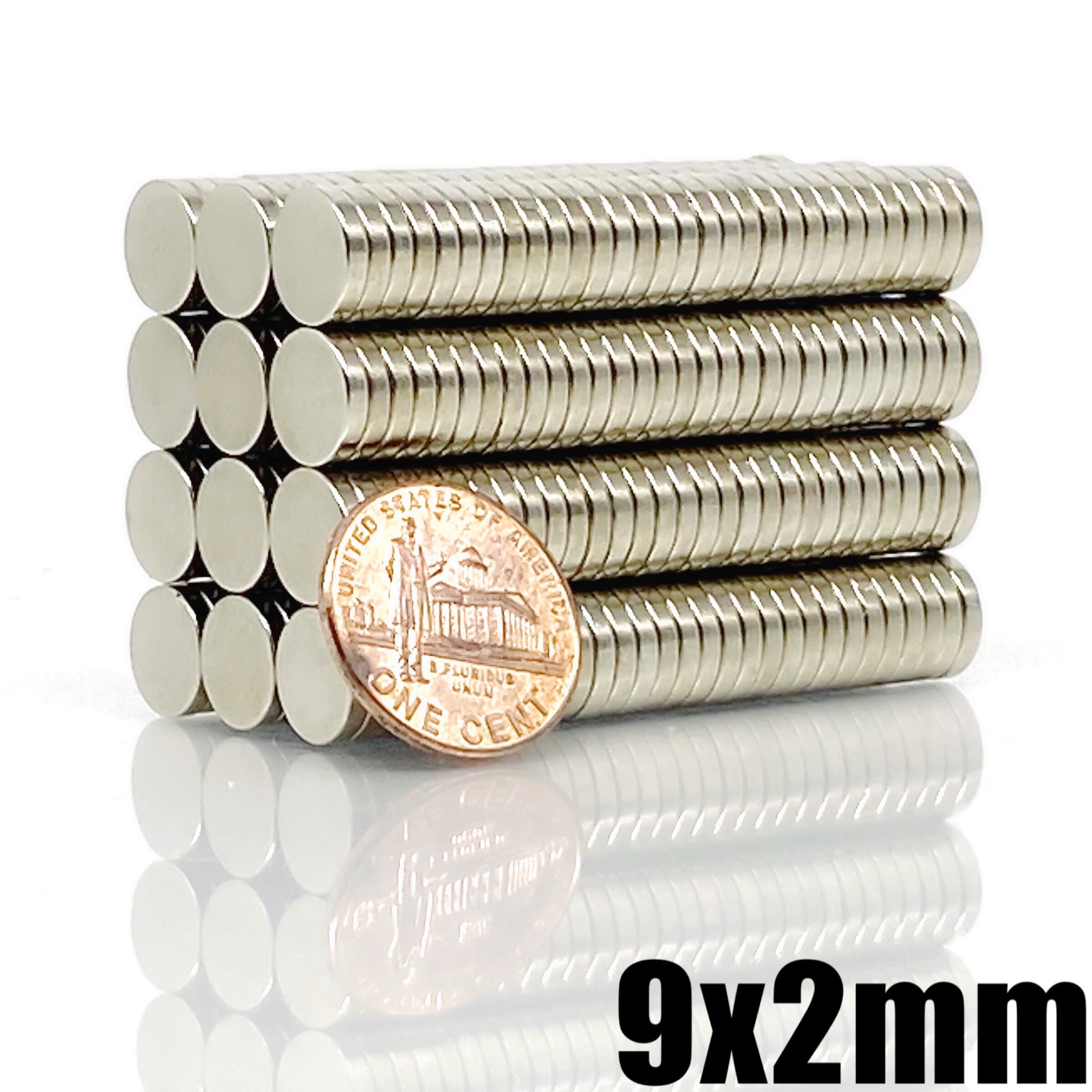 10-500Pcs 9x2 Néodyme Aimant 9mm x 2mm N35 NdFeB Rond Super Puissant Magnétique Permanent imanes Disque 9*2