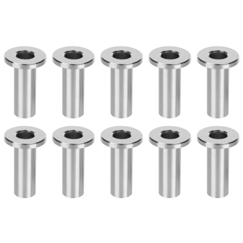 HHO-80Pack Stainless Steel Protector Sleeves for 1/8 Inch Wire Rope Cable Railing DIY Balustrade T316 Marine Grade