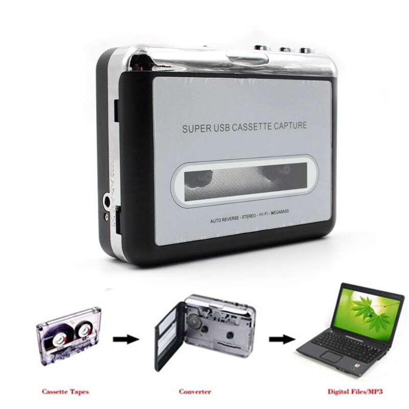Convertidor de CD de cinta a PC super-USB captura de Cassette-to-MP3 o reproductor de música