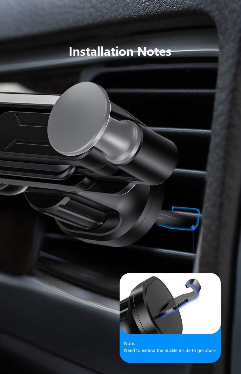 1 szt. Haczyk robić zawieszania telefonu samochodowego samochodowy powaga podstęp uchwyt na telefon komórkowy z metalowym wylotem powietrza akcesoria robić wnętrz samochodowych