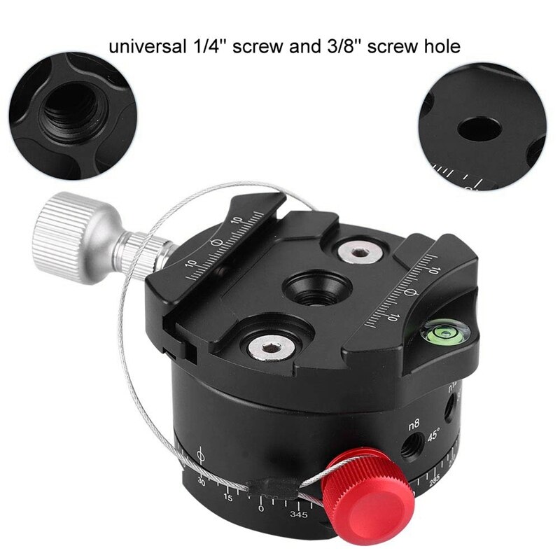 360 Degree Panoramic 4 Stops Click Indexing Rotator Ball Head for Camera Tripod