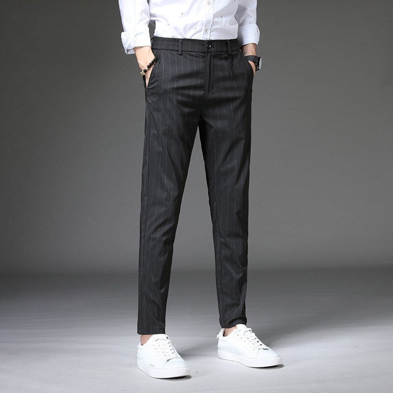 Herenbroeken gestreepte pantalon heren pantalon heren zakelijke broeken kantoor casual sociale broeken heren klassieke broeken