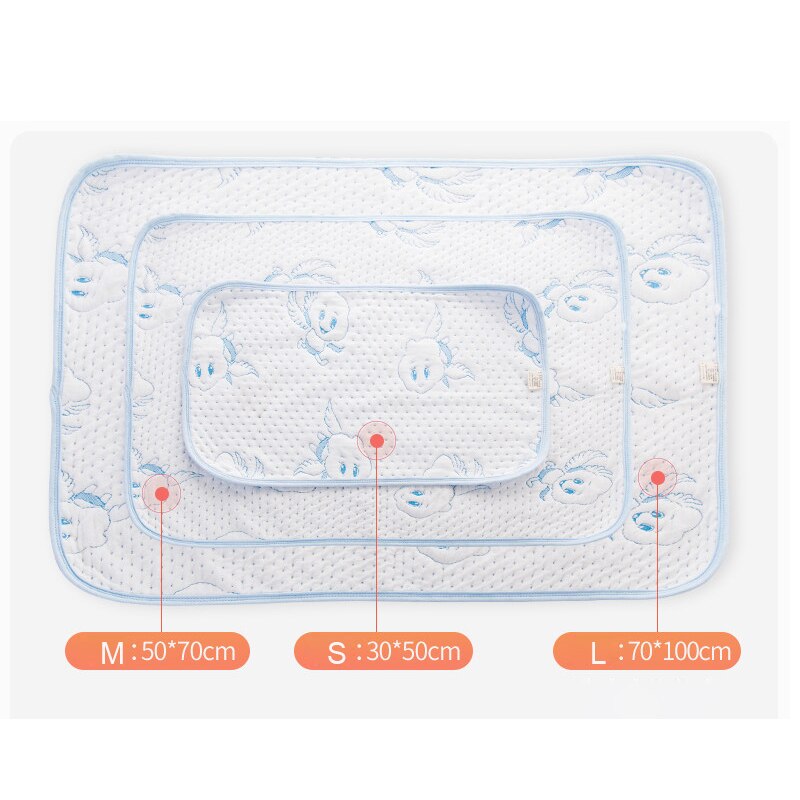 Matelas de lit pour bébé respirant, coussin imperméable pour -né, en coton doux, avec changement d'urine, Durable