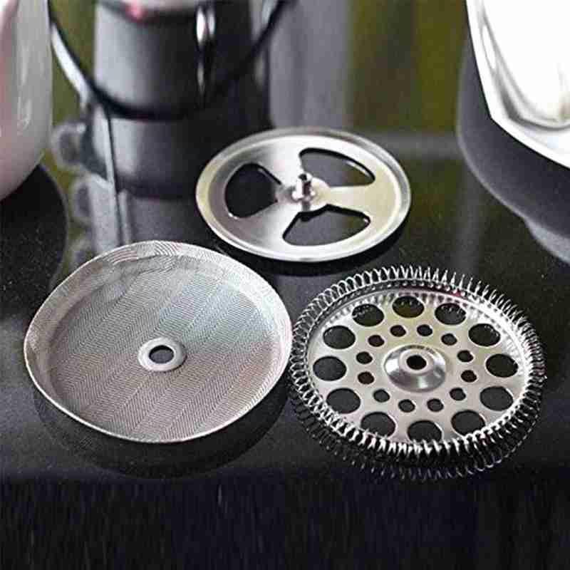 Colador de café de acero reutilizable, herramienta de suministros de cocina, prensa de filtro desmontable, accesorios de malla de café francés, U4t5