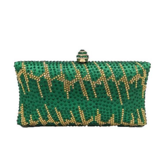 Green Emerald Crystal Evening Clutch Tassen Wedding Bag Vrouwen Diamanten Cocktail Party Keten Schouder Handtassen MIL0912: green