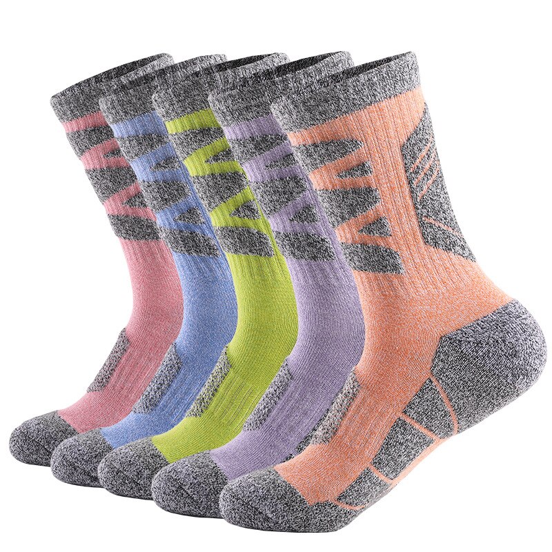 Neue Frauen Baumwolle Dicker Atmungsaktiv Warme Laufschuhe Socken Wicking Schweiß Klettern Wandern draussen Sport Socken
