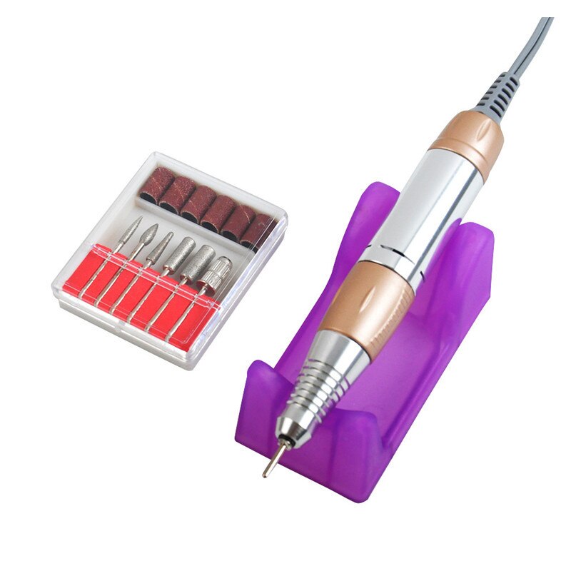 Broca de unhas elétrica de 35000rpm, máquina para manicure e pedicure, kits, ferramentas para lixa de unha, broca de esmalte