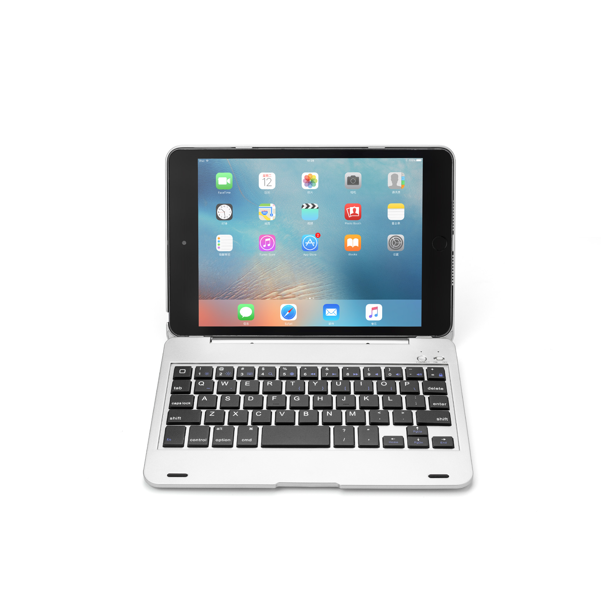 Til ipad mini 4 mini 5 cover med tastatur  a1538 a2124 abs trådløst funda til ipad mini 4 5 tastaturcover