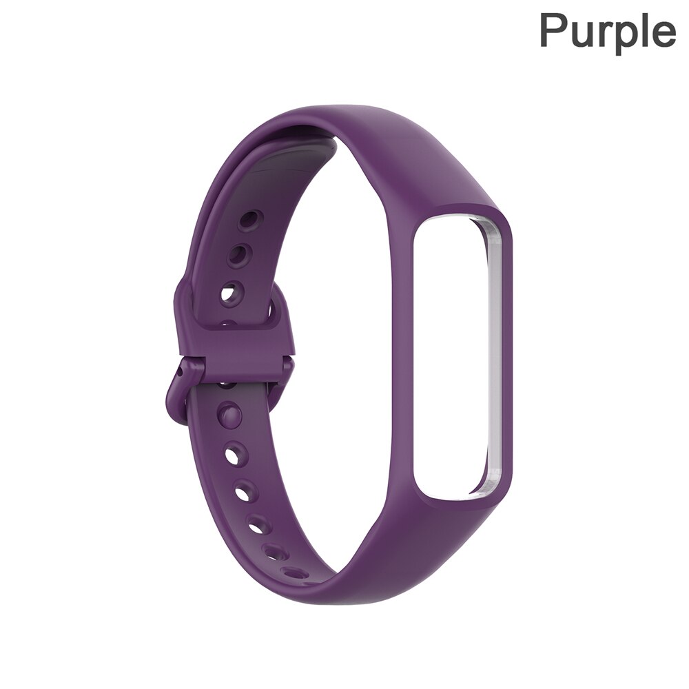 Smart klocka silikonrem för samsung galaxy fit-e /r375 band smart armbandsrem stegräknare fitness tracker armbandsrem: Typ 2 lila