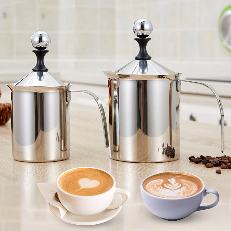 Handmatige Melkopschuimer Rvs Cappuccino Melk Creamer Schuim Mesh Koffie Foamer Creamer Keuken Applicance