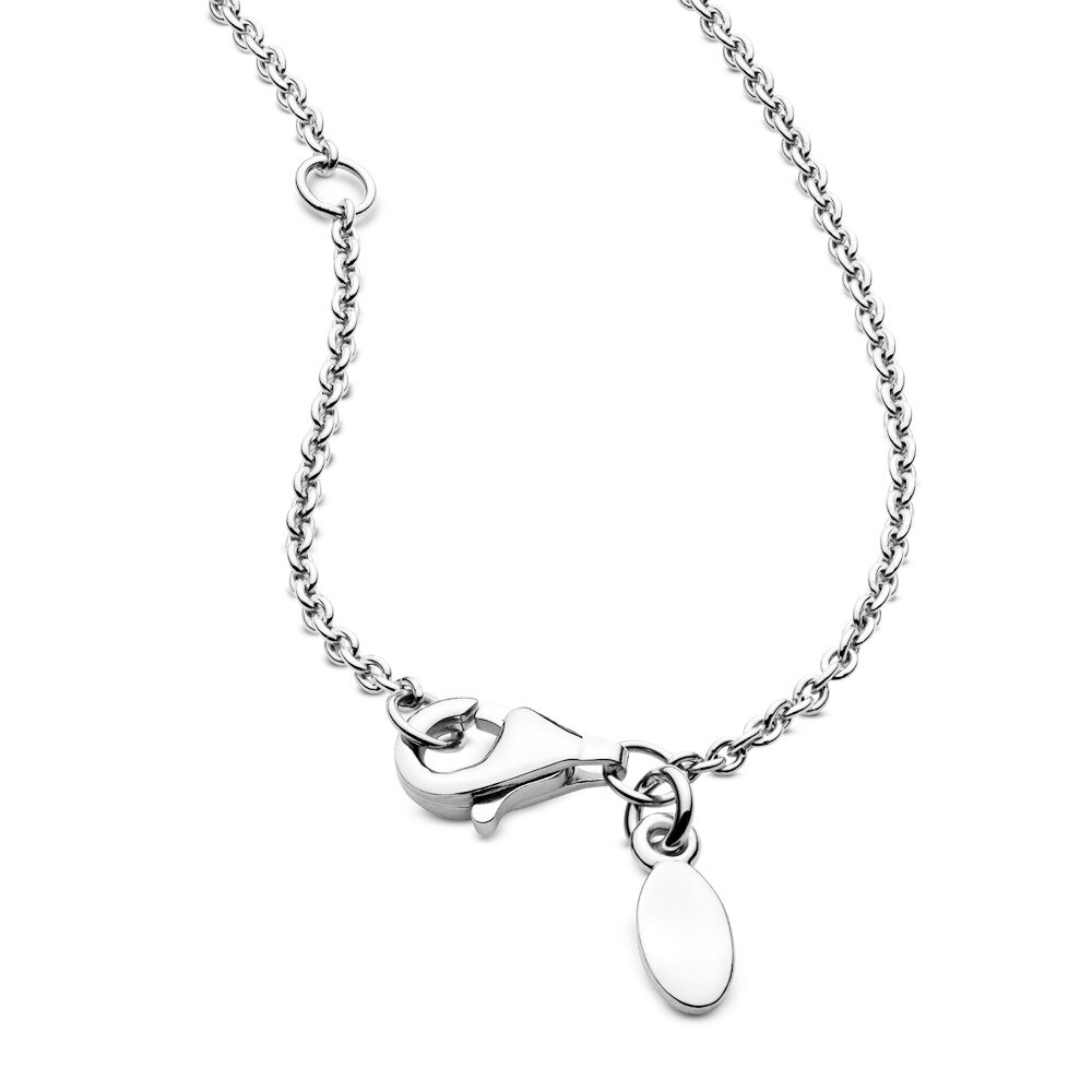 Bague à breloques en argent 925 pour femmes, bijou en forme de cœur, rond, original, bricolage, collier de perles,: PAN001-A