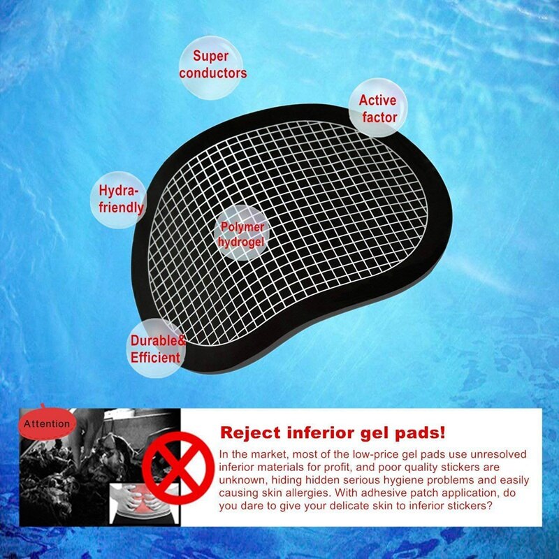 Coussinets de feuille de Gel de remplacement pour la ceinture de tonification d'entraînement d'abs de noyau de Toner d'abs abdominale 6 ensembles