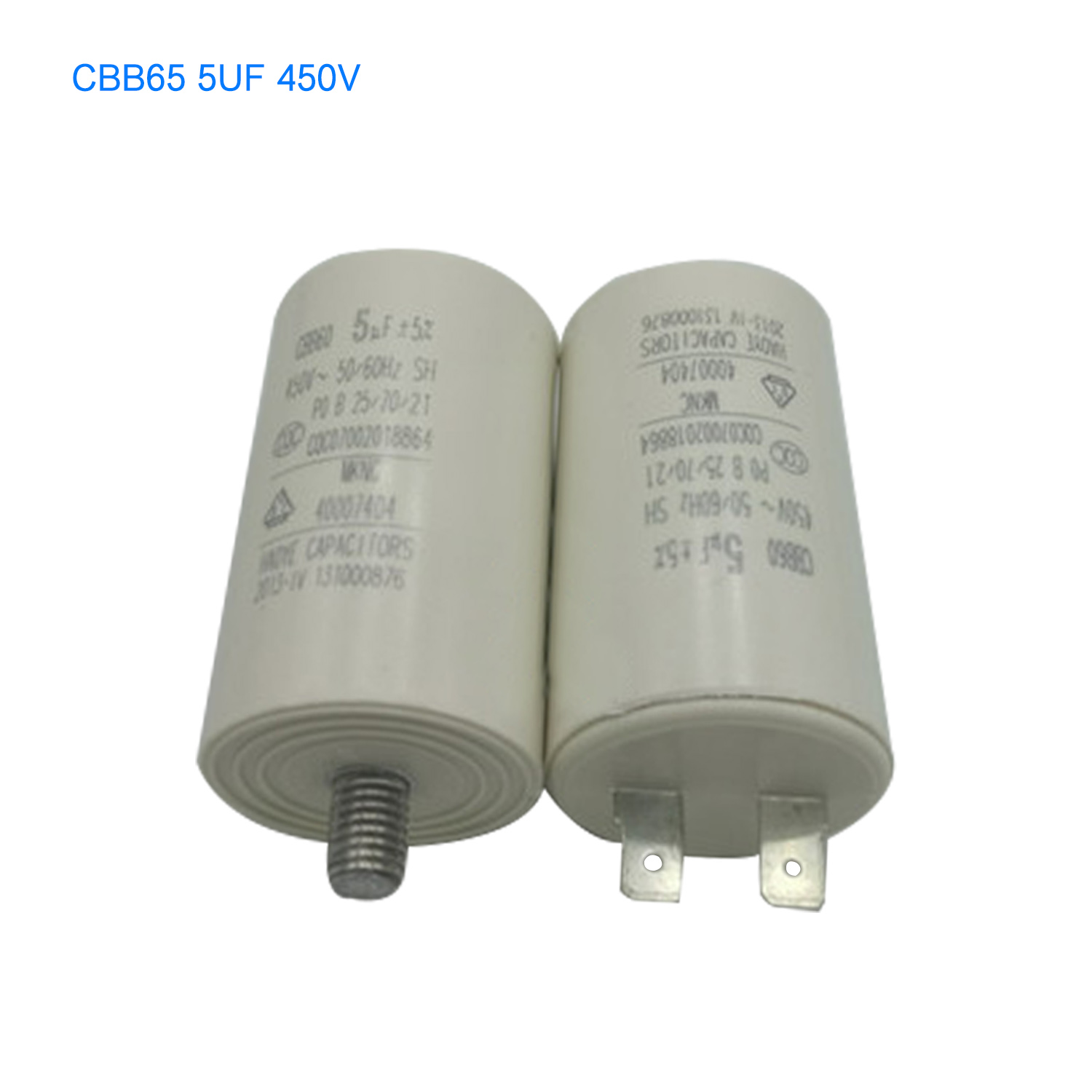 Capacitor Accessories CBB65 MKP3/4/5/6/7UF 450V Capacitor For Washer Dish Washer Capacitor Motor: 5UF 450V MKN
