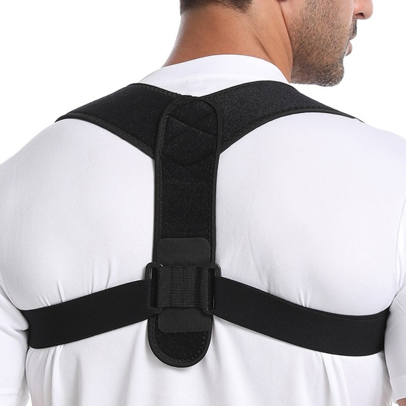 1Pc Posture Corrector Adjustable Upper Back Brace for Clavicle to Support Neck Back Shoulder.