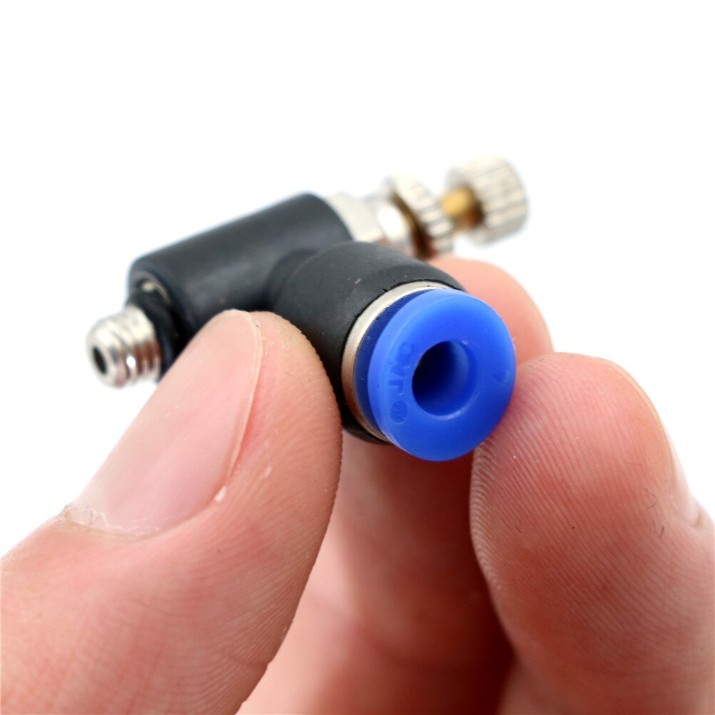 1PC Good Stainless Steel Air Flow Speed Control Valve Tube Water Hose Pneumatic Push In Fitting SL4-M5