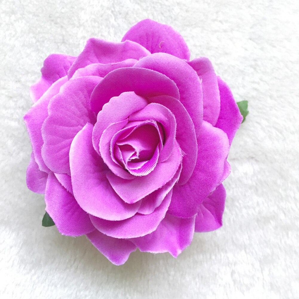 Horquilla de flores rosas para mujer, 1 piezas, broche, pinzas para el pelo de de Boda nupcial, accesorios para el cabello de flores artificiales: Púrpura claro